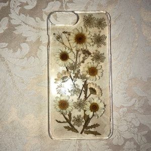 Clear Wildflower Daisy IPhone 8 plus case